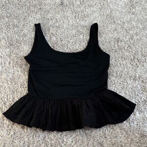 Elegant Black Peplum Top